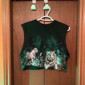 white tiger crop top